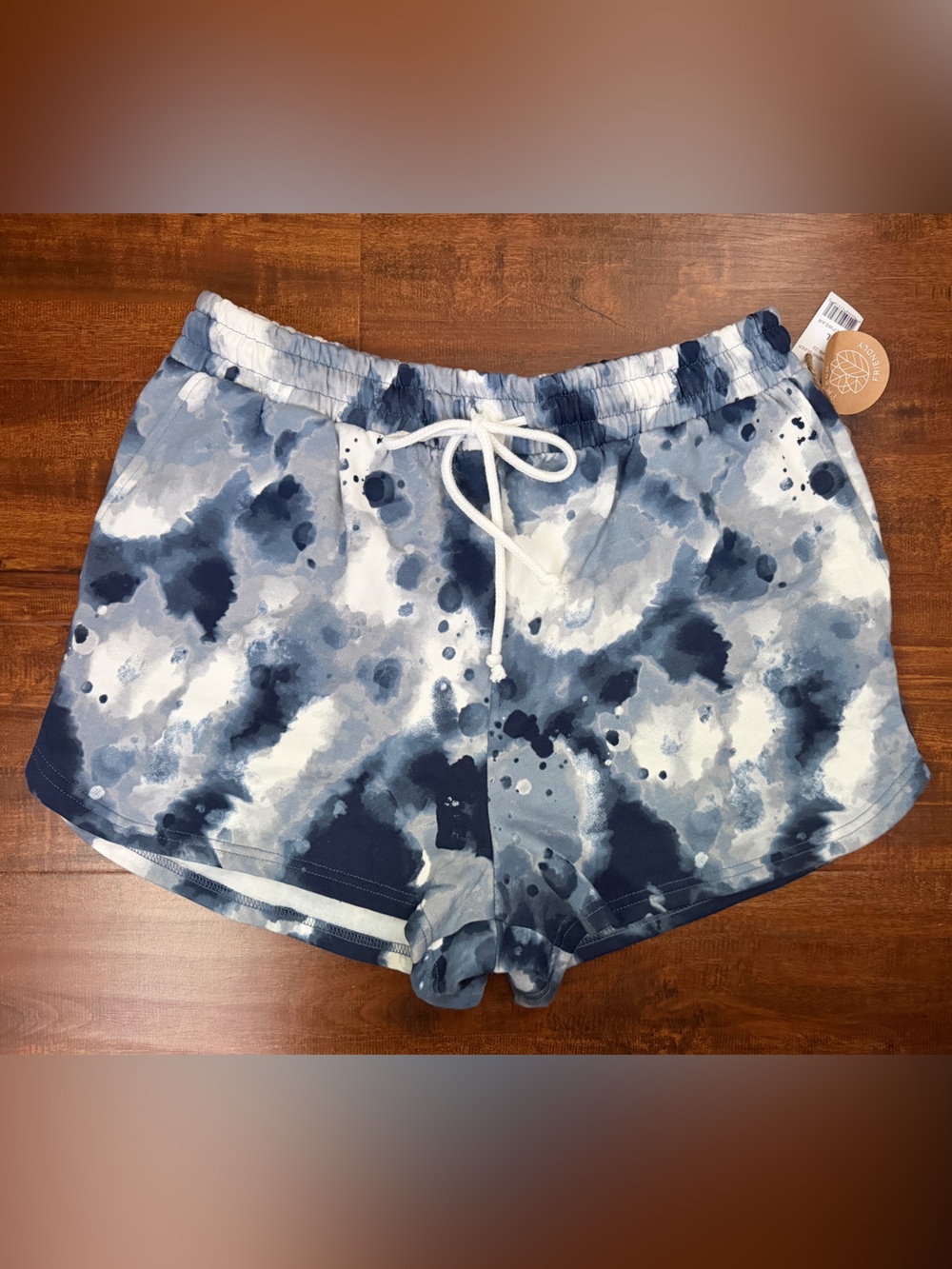 NWT Tie-Dye Cotton blend Elastic Waist PJ lounge Shorts Size Large